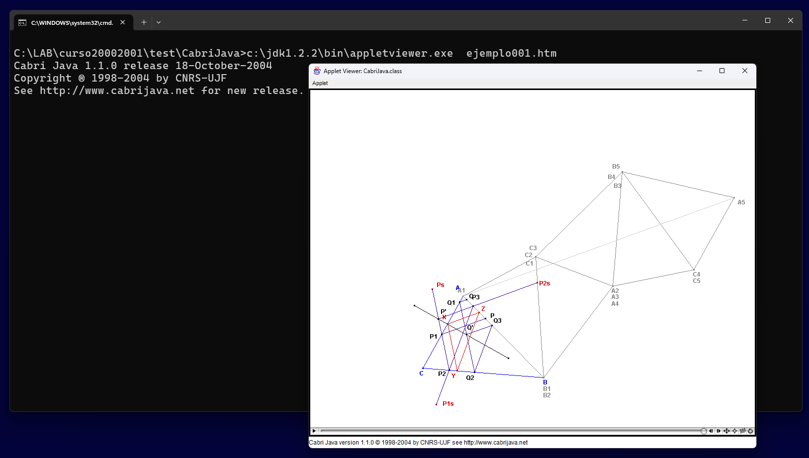 CabriVisualizando un fichero Cabri