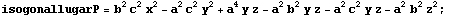 isogonallugarP = b^2 c^2 x^2 - a^2 c^2 y^2 + a^4 y z - a^2 b^2 y z - a^2 c^2 y z - a^2 b^2 z^2 ;