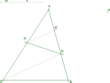 dado N de AC trazar N' de AB